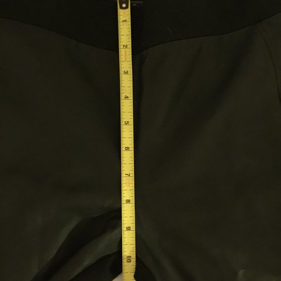 Faux Leather Black Pants (front) Petite - Picture 8 of 14